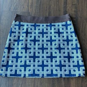 Milly Graphic Print Navy & White Mini Skirt